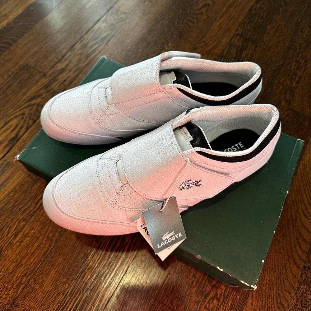 NIB Lacoste man Velcro shoes